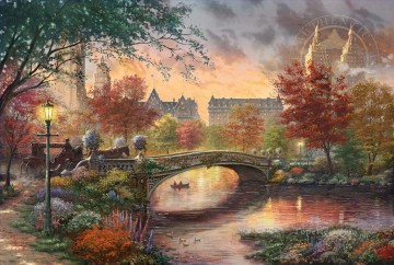 風景 Painting - ニューヨークの街並みの秋
